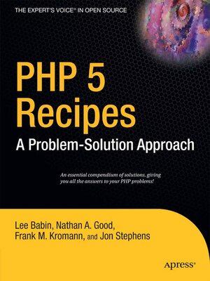 cover image of PHP 5 Recipes